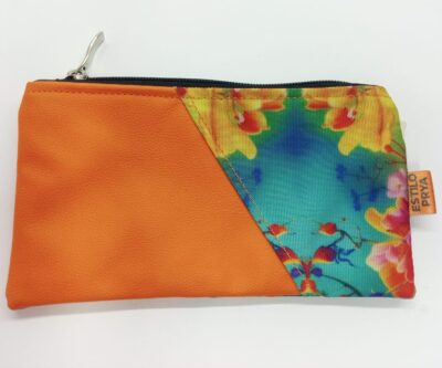 Cartuchera cuero sint&eacute;tico - Naranja - Marinero